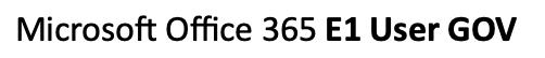 MicrosoftOffice365E1userGOV