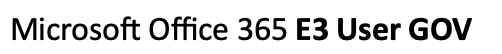 MicrosoftOffice365E3userGOV