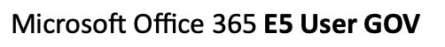 MicrosoftOffice365E5userGOV