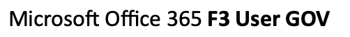 MicrosoftOffice365F3userGOV